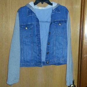 Mudd gently worn mixed material jacket